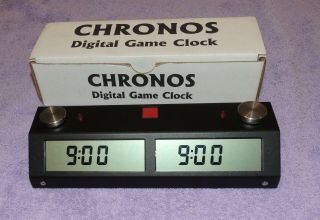 Chronos Gx Black Digital Touch Game Chess Clock W/box L@@k