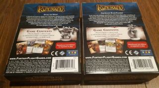 Runebound 3rd edition expansions : The mountain rise and The gilded blade 2