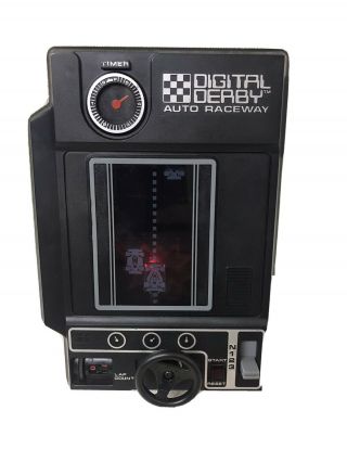 Vintage Tomy 1978 Digital Derby Auto Raceway Game W/original Box &