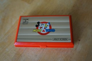 Nintendo Game & Watch Mickey & Donald Handheld Electronic Dual Screen 1982