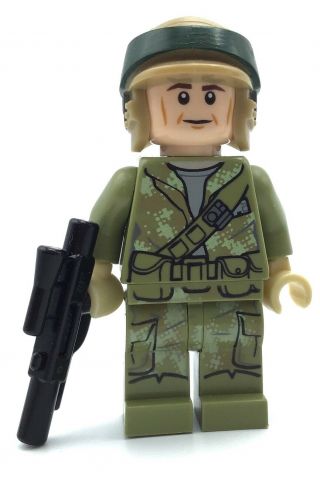 Lego Rebel Troop Minifigure Star Wars Camo Suit Soldier With Blaster