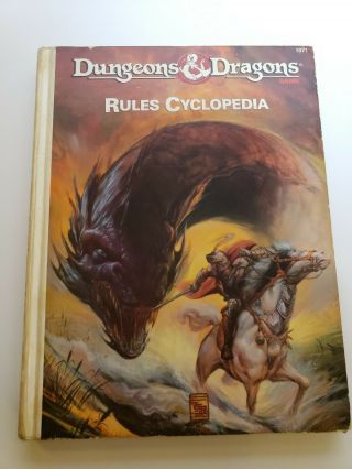 Dungeons And Dragons Rules Cyclopedia 1071 D&d Tsr Complete Roleplaying System