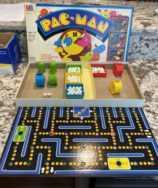 Vintage 1980/1982 Milton Bradley Pac - Man Board Game 100 Complete Usa