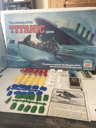 Rare 1976 The Sinking Of The Titanic Board Game By Ideal Toy Corp Complete