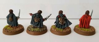Lord of the Rings Frodo Sam Merry Pippin well painted metal model LOTR OOP 2