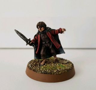Lord of the Rings Frodo Sam Merry Pippin well painted metal model LOTR OOP 3