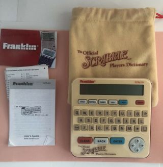Franklin Electronic Official Scrabble Players Dictionary Scr - 226 W/carry Bag