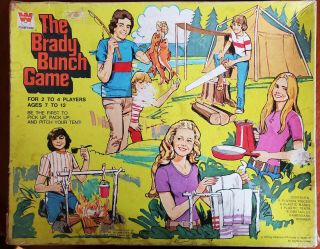 1973 THE BRADY BUNCH BOARD GAME CAMPING PARAMOUNT PICTURES CORP.  WHITMAN VGUC 2