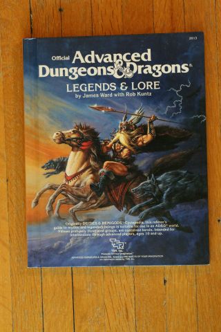 Advanced Dungeons & Dragons " Legends & Lore " & " Unearthed Arcana " Ad&d Tsr