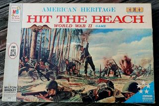 1965 Milton Bradley American Heritage Hit The Beach World War Ii Ww2 Wwii Game