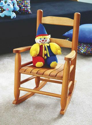 Lipper Kid Wooden Rocking Chair Children Wood Rocker Chair Oak Classic Toddler