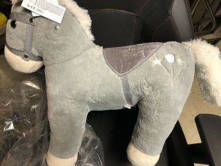 Rock My Baby Rocking Horse Gray,  Ride On Pony With Horse Sound,  Wooden Rocking