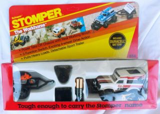 Rare 1984 Schaper Stomper Workhorse Datsun Camper 4x4 & Motorcycle Mib