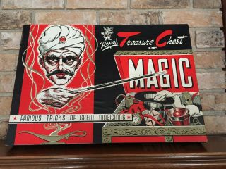 Vintage 1954 Royal Treasure Chest Of Magic Set Kit Lesson By Tarbell
