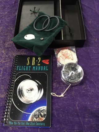 Tom Kuhn Yo - Yo Sb 2 Aluminum Ball Bearing Vintage 1999 Silver Bullet Ii