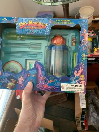 The Live Sea Monkeys And Their Robo - Diver Vintage Set 2002 Transcience