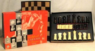 1961 Vintage Peter Ganine Gothic Chess Set - Salon Edition No.  1475