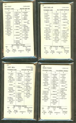 1969 Strat - O - Matic Baseball Complete Al Set 24 Cards Per Team