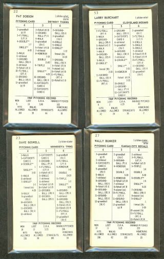 1969 Strat - o - matic baseball complete AL set 24 cards per team 2