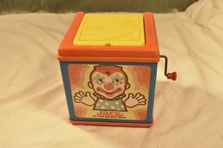 Vintage 1976 Mattel Jack In The Box:pop Up Clown Toy