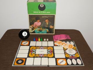 Vintage Magic Selchow & Righter Toy 1969 Behind The 8 Ball Game Complete