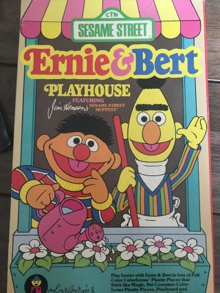 Sesame Street Colorforms Bert Ernie Cookie Monster Vintage Muppet Playhouse 1986