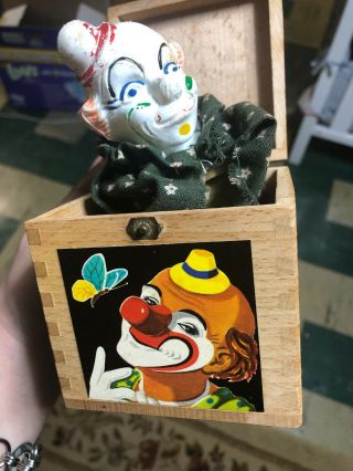 Vintage Celluloid Clown Jack - In - The - Box Herman Eichhorn Made In Germany