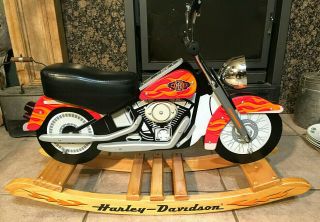 2008 Kidkraft Model 10011 Wooden Harley Davidson Kid Rocker Rocking Motorcycle