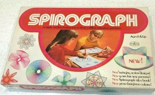 Vintage 1972 Spirograph 421 Kenner 100 Complete Red Tray Exc