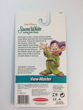 Mattel View - Master Disney Snow White 3d Reels 1998