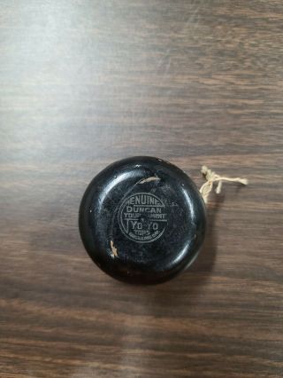 Vintage Duncan Yo - Yo Tournament Tops Wooden - Black - Retro