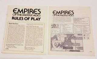 SPI Empires of the Middle Ages Board Game Vintage 1980 Complete Part Punched 3