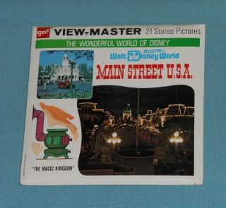 Vintage Walt Disney World - - Main Street U.  S.  A.  View - Master Reels Packet