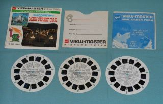 vintage WALT DISNEY WORLD - - MAIN STREET U.  S.  A.  VIEW - MASTER REELS packet 2