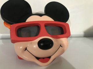 Vintage Disney Mickey Mouse 3d View Master 1989 The Walt Disney Company Red Blk