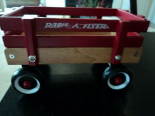 Kids Toy Mini Radio Flyer Little Red Wagon With Wood Side Rails