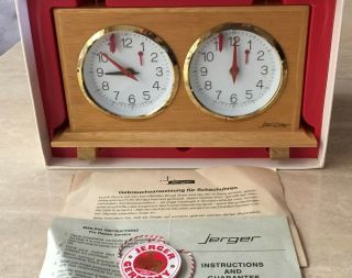 Vintag Jerger King Time Mechanical Chess Clock Made In Germany.  (3/3)