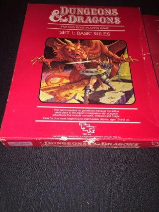 Dungeons & Dragons Basic Rules Set 1 - 1011 1983 Box With Manuals