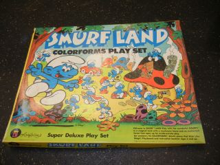 Colorforms Smurf Land Rare Vintage Deluxe Play Set