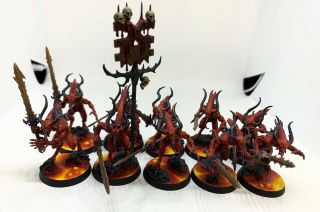 Warhammer 40k Aos Chaos Daemons Khorne Bloodletters Painted