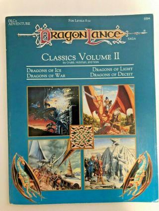 D&d Dragonlance Classics Vol.  2 - Dl6 Dl7 Dl8 Dl9 - Large Map