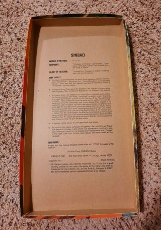 Rare Vintage Sinbad Board Game (1978) Cadaco 100 Complete - 3
