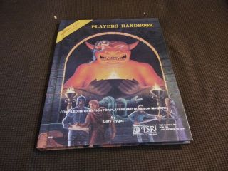 Advanced Dungeons And Dragons Players Handbook Tsr Gary Gygax 1980 6th Printing