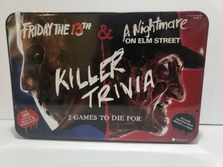 Friday The 13th And Nightmare On Elm Street Killer Trivia Game Tin Rare 2005