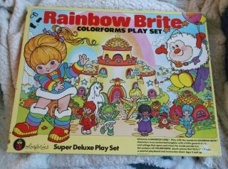 Vintage Rainbow Brite Colorforms Deluxe Play Set Complete (c) 1983