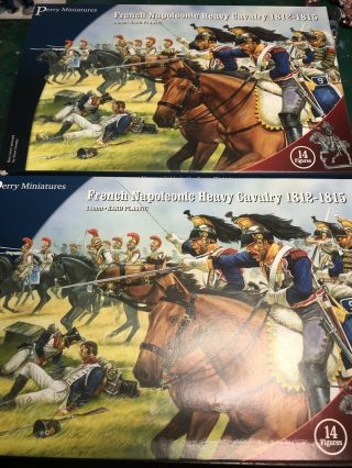 Perrys French Napoleonic Heavy Cavalry 1812 - 15 28mm Hard Plastic Figures 2 Boxes