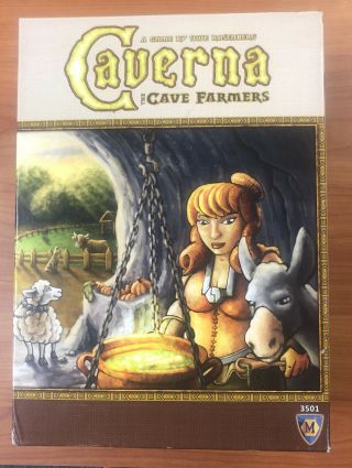 Caverna Board Game Mayfair Games Uwe Rosenberg Nearly Complete,  Mini Expansion
