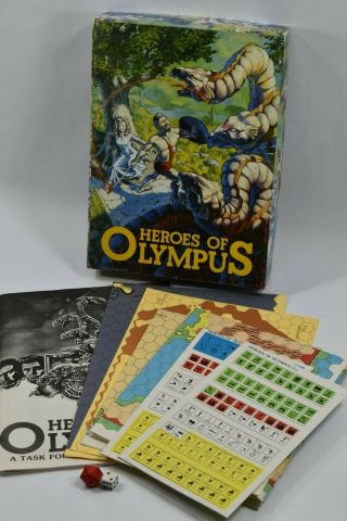 Heroes Of Olympus Boxed Set 2007 1981 Vintage Task Force Games Un - Punched Oop