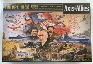 Axis And Allies Europe 1940 2nd Edition Board Game With Minor Box Damage