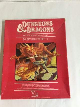 Basic Rules Set 1 1983 1st Edition Dungeons & Dragons Tsr 1011